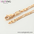 44313 xuping GZ fashion jewelry market plain chain necklace in 18k plating providing free sample